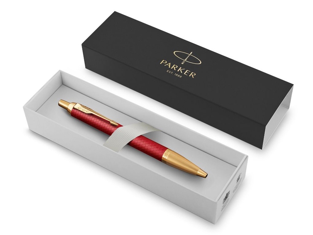 Шариковая ручка Parker IM Premium K318  Red GT, стержень: M, цвет чернил: blue, в подарочной упаковке.-1