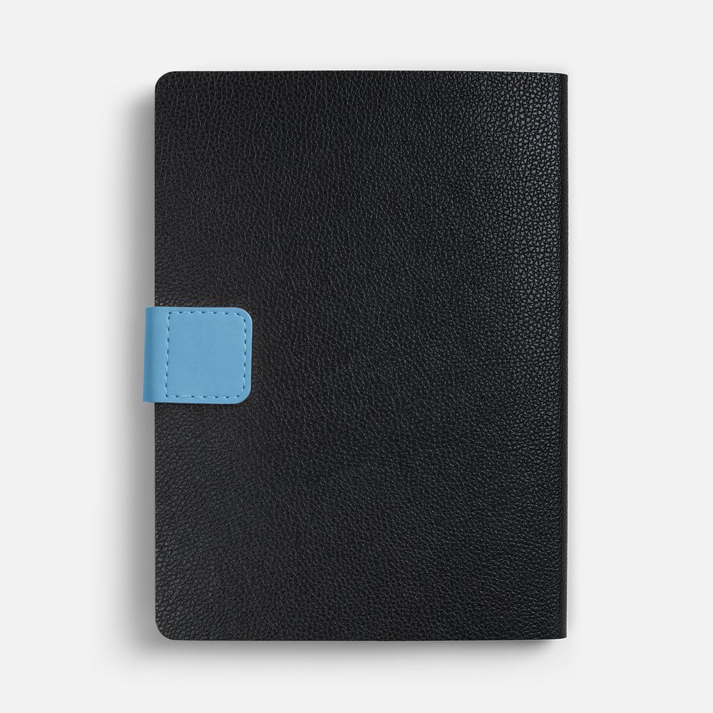 Ежедневник Boom, недатированный, черный с голубым-2