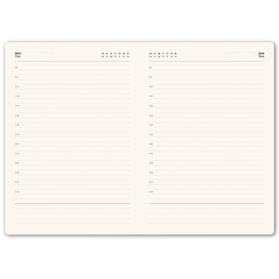 Ежедневник недатированный Boomer, А5,  коричневый, кремовый блок в линейку, без обреза, коричневый-5