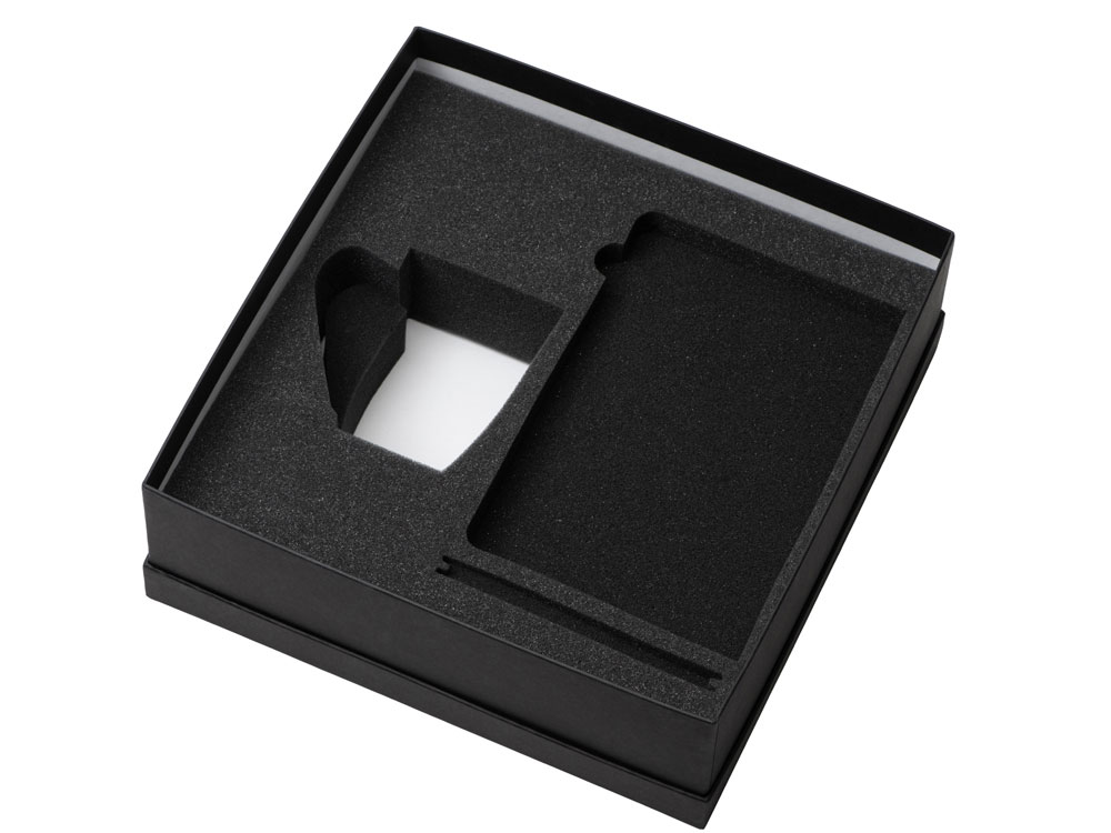 Подарочный набор с блокнотом С1, металлической ручкой и кружкой, черный-2