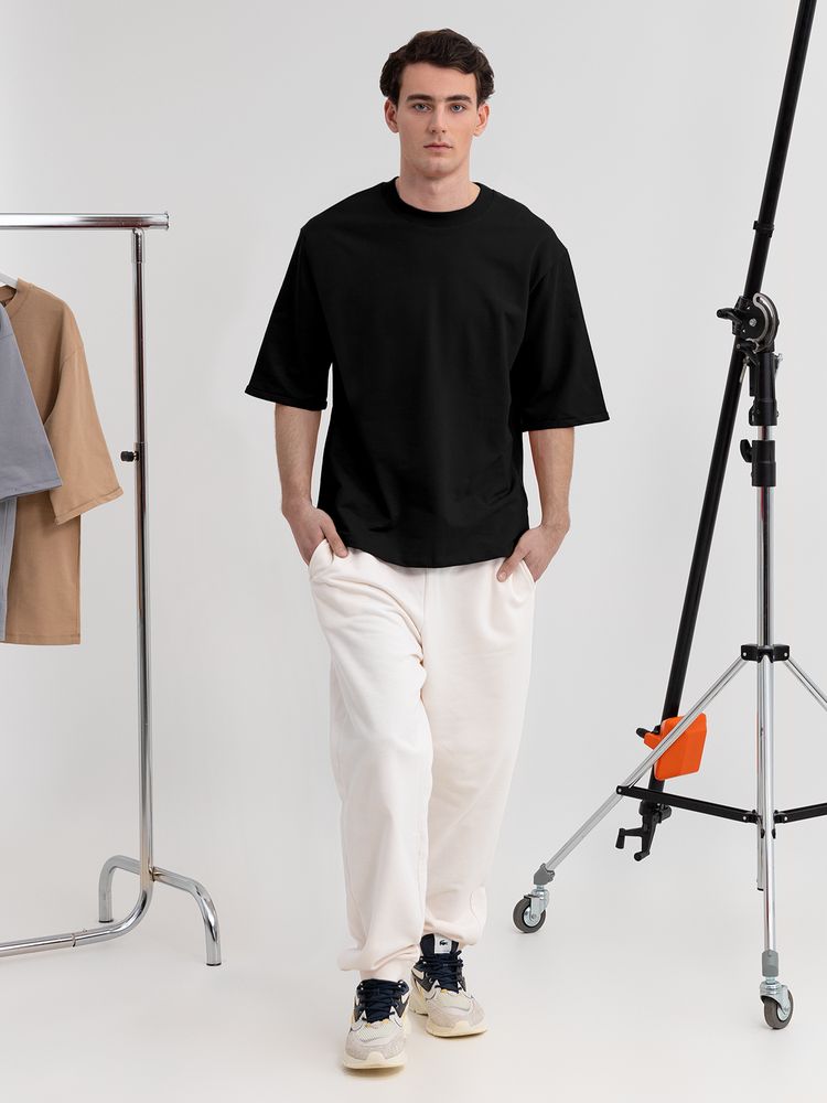 Футболка оверсайз унисекс Kosmos 2.0, черная-3