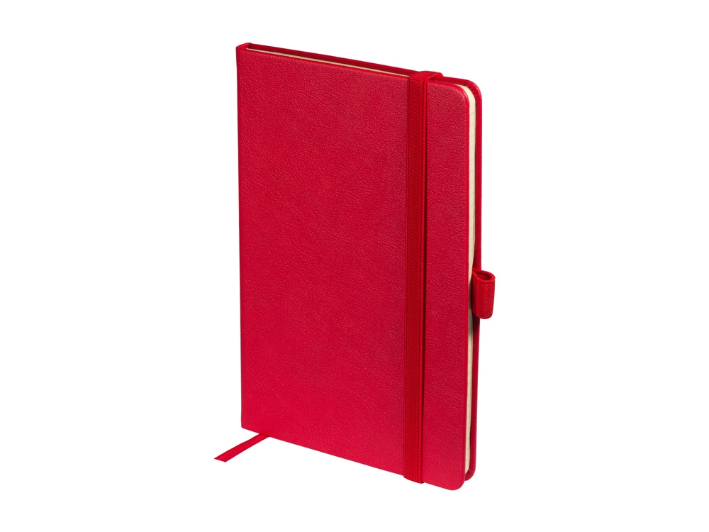 Блокнот А5  City на резинке, красный-1