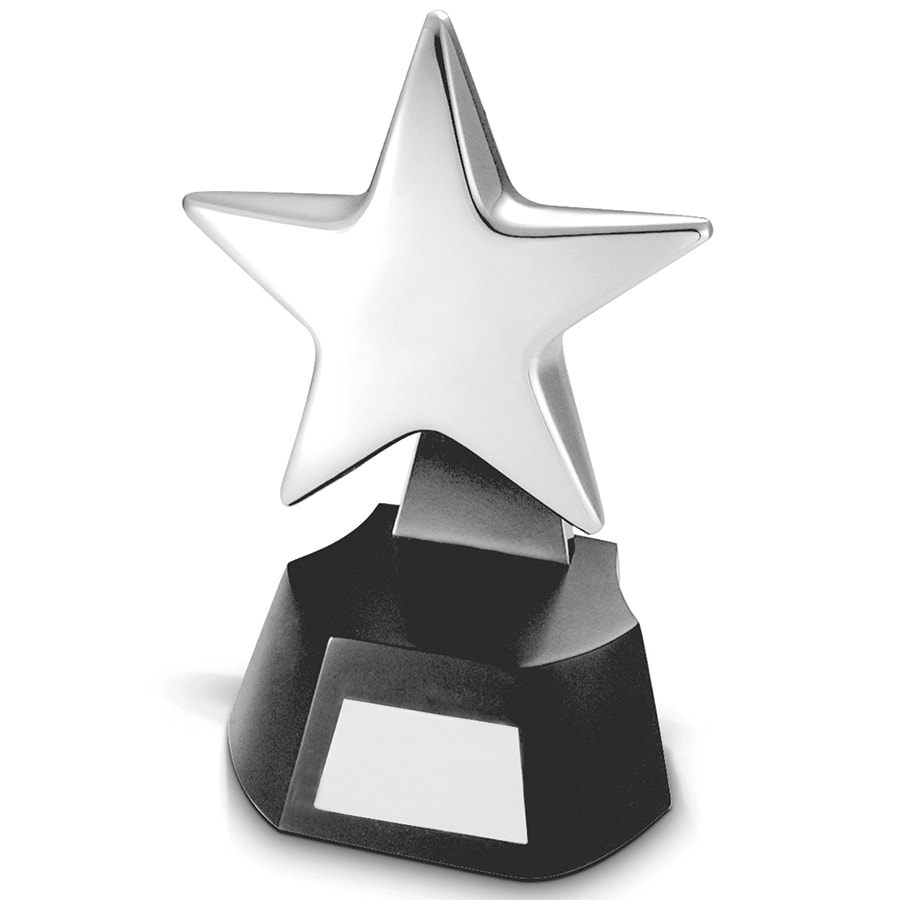 Стела  "Звезда", серебристый, черный-0