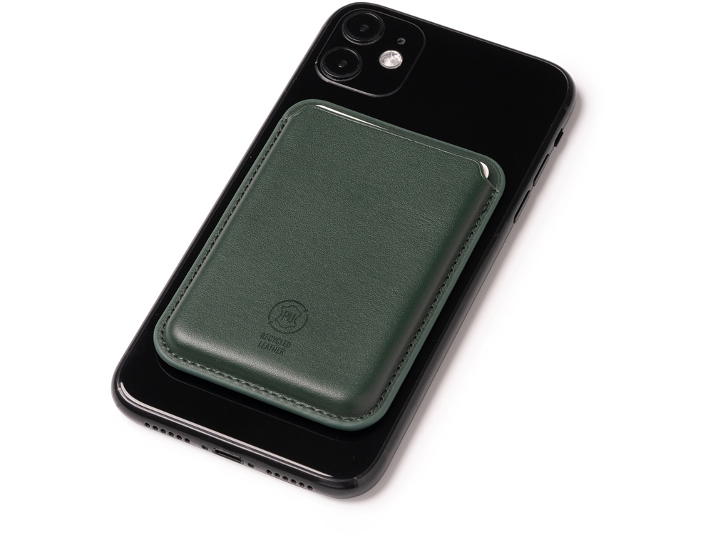 Магнитный картхолдер Cairo, темно-зеленый-1