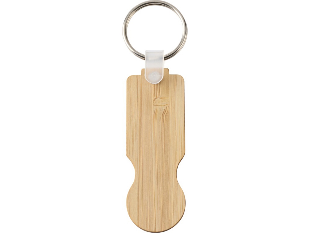 Ronan бамбуковый брелок для ключей в виде чемодана на колесах, натуральный-2