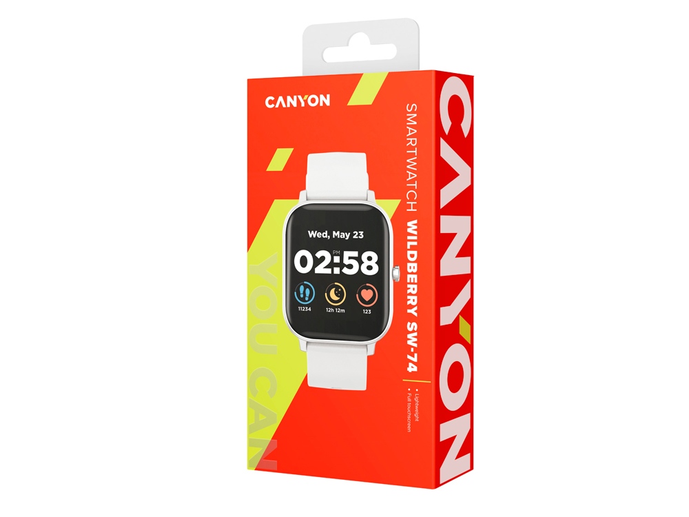 Смарт-часы Canyon SW-74 Wildberry , IP67, серебристый-5