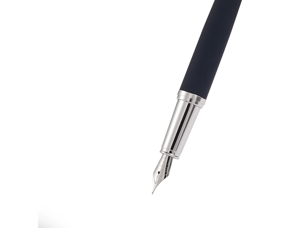 Ручка металлическая перьевая Sienna софт-тач, синий-2