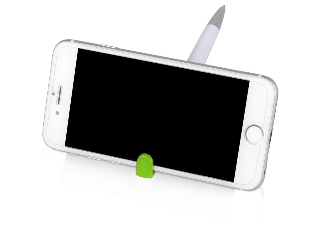 Ручка-подставка Кипер, белый/зеленое яблоко-3