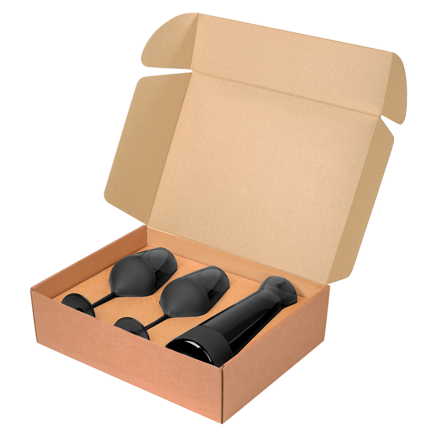 Подарочный набор декантер + 2 бокала для вина Блэк Эдишн (Black Edition), черный-2