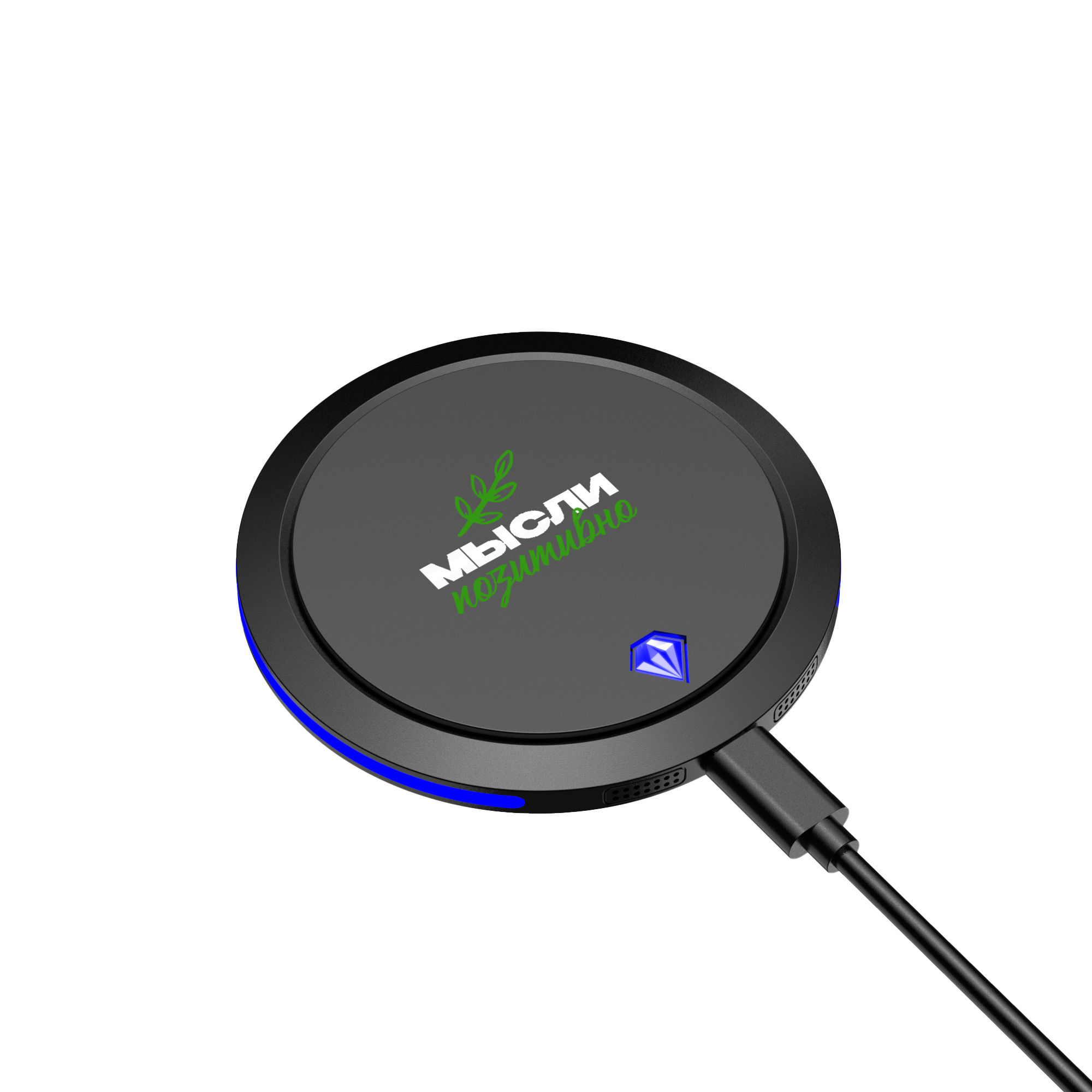 Беспроводное зарядное устройство Pebble 15W, Черный-6