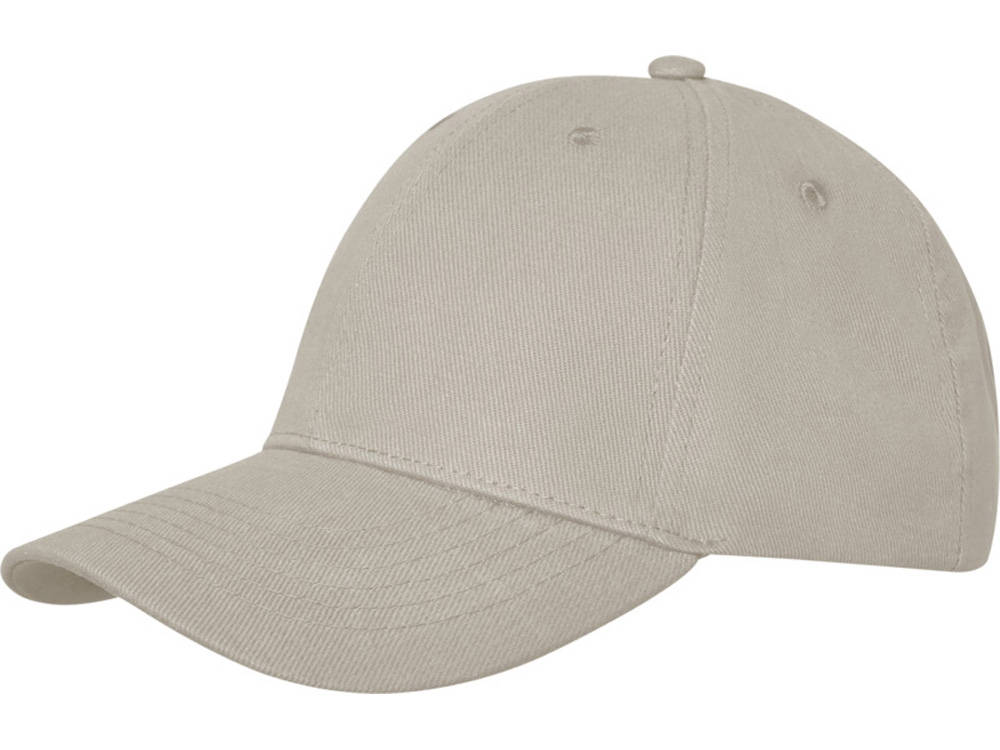 Бейсболка Davis, 6 панелей, бежевый овсяный-0