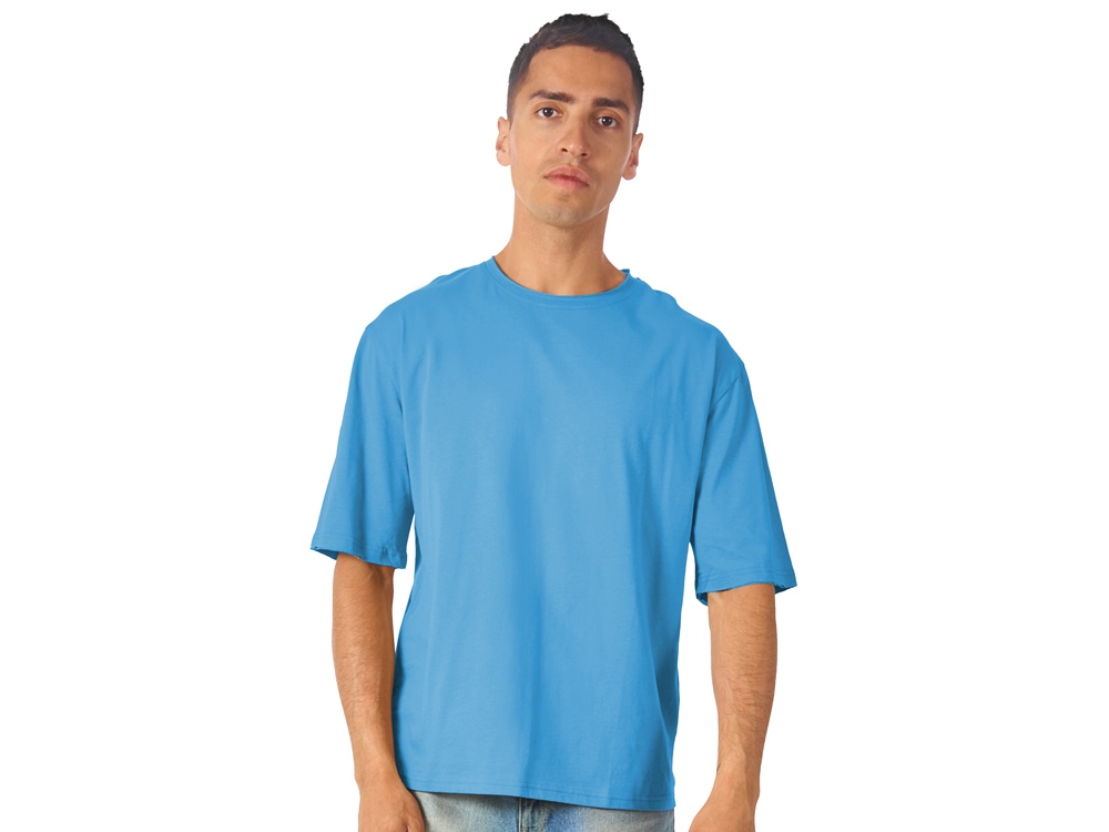 Футболка оверсайз Liyon унисекс, лазурный-1