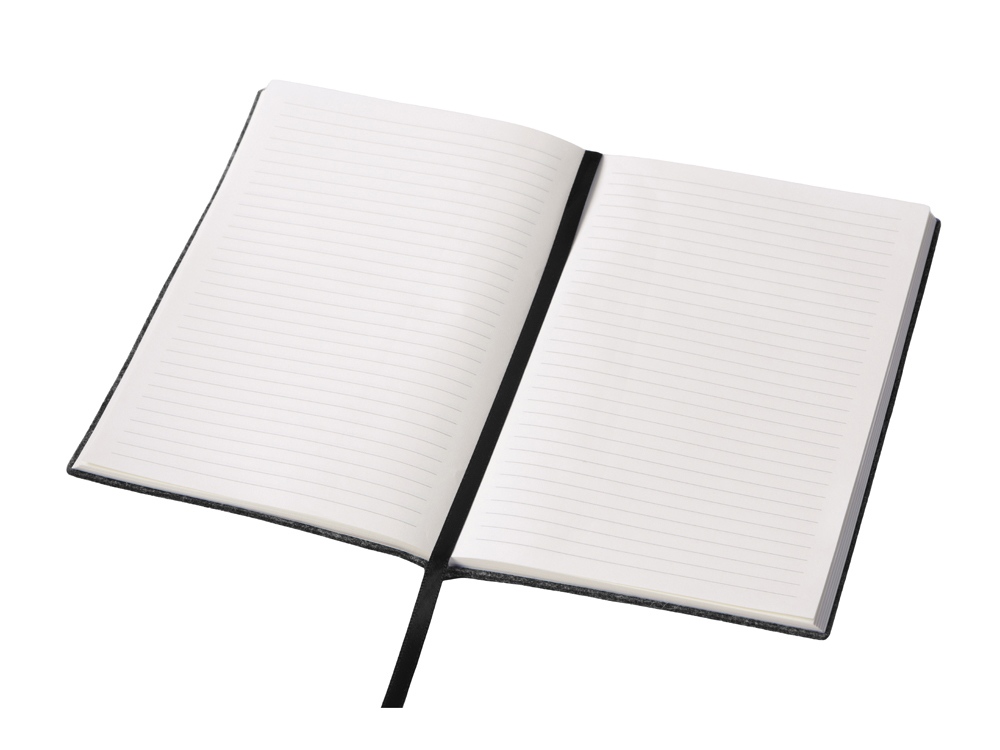 Блокнот из RPET-фетра А5 Felt, гибкая обложка, 80 листов 70 гр/м2 белой бумаги, темно-серый-3