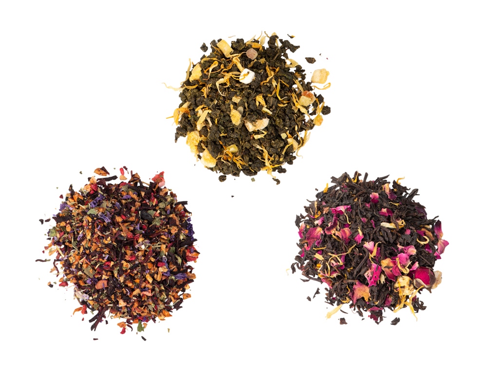 Набор подарочный с тремя видами чая Bouquet (два черных чая, зеленый чай)-6