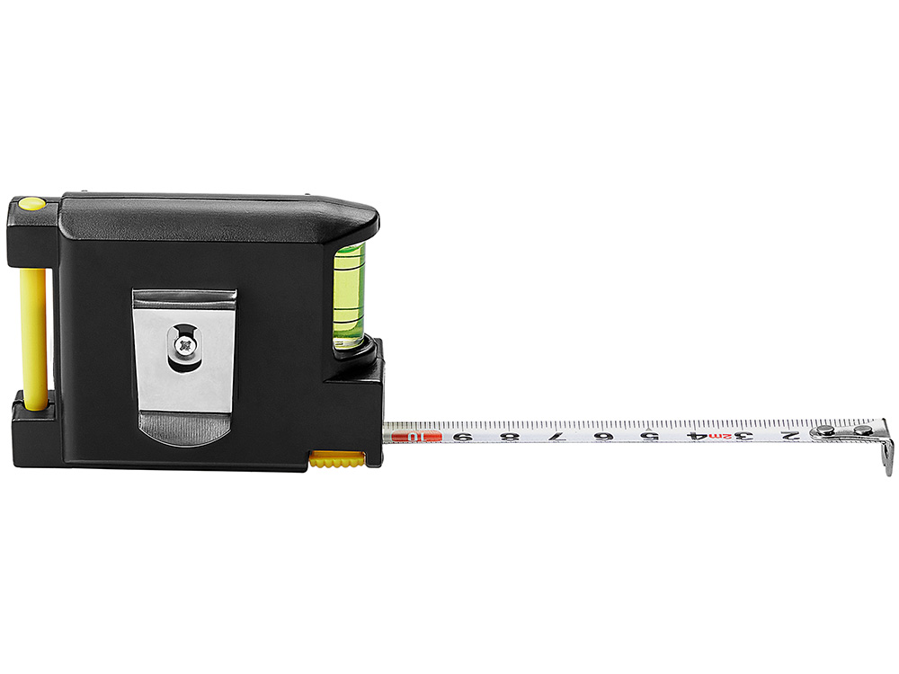 Рулетка на 2 м с уровнем и блоком для записей Nerd-3