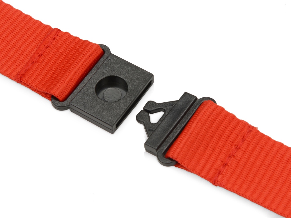 Ланьярд с карабином и замком безопасного разрыва, красный-3