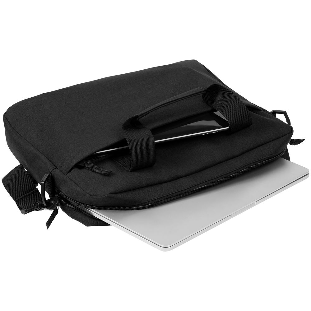 Сумка для ноутбука Delegate, черная-4