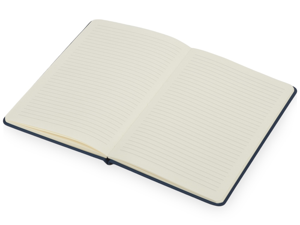 Блокнот Wispy, твердая обложка A5, 64 листа в линейку, темно-синий-1