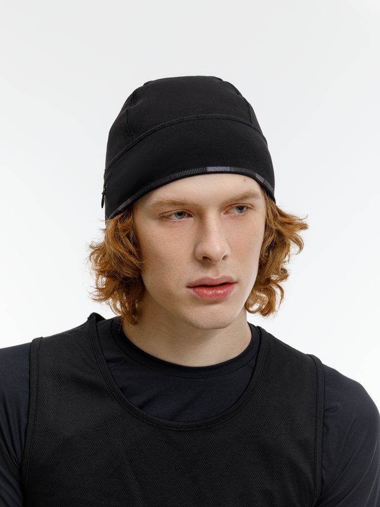 Спортивная шапка утепленная Jogge, черная-4