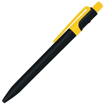 Ручка шариковая пластиковая Ravena Color, Черный/желтый-0