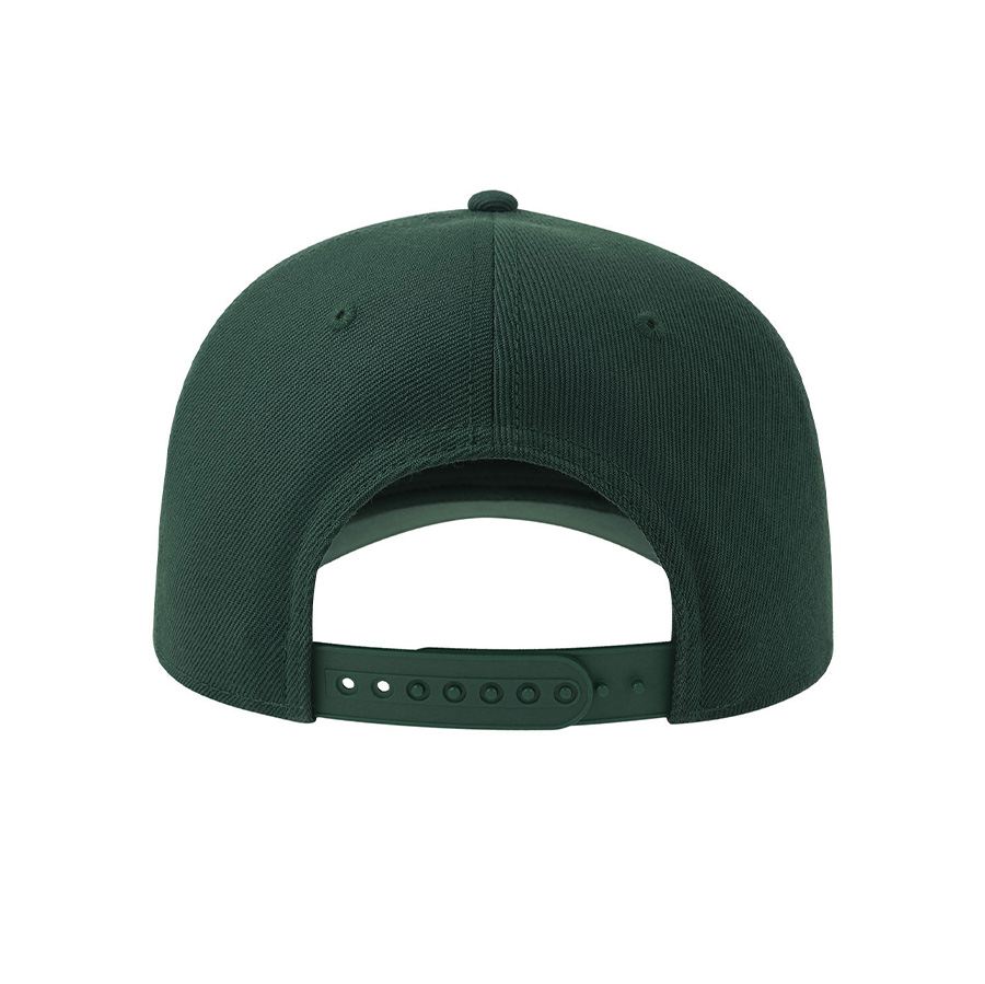 Бейсболка BEAT-S, 6 клиньев, пластиковая застежка, темно-зелёный-3