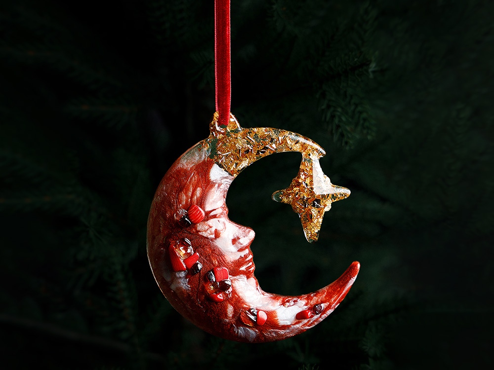 Елочные игрушки (Полумесяц) Гранат-4