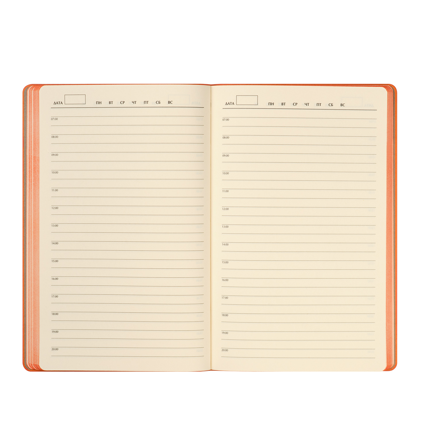 Ежедневник Рейн (Rain) недатированный, оранжевый (без упаковки, без стикера)-8
