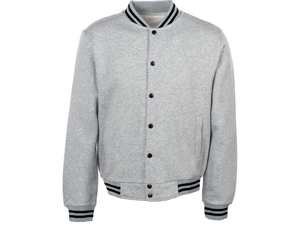 Бомбер Oxford, серый меланж, унисекс-8