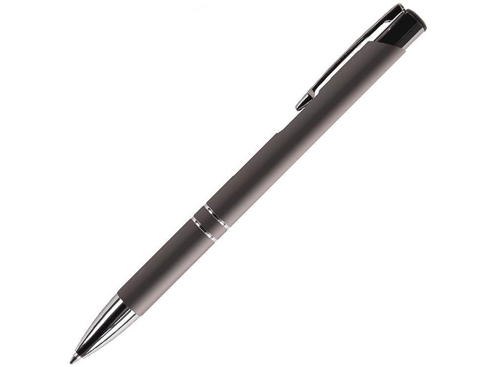 Ручка металлическая шариковая FAMILY MELAN, soft touch (Серый)-0