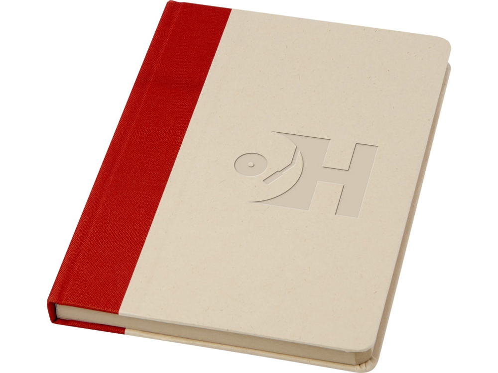 Liliana блокнот формата А5 в твердой обложке из пластика из сахарного тростника - красный кирпичный-3