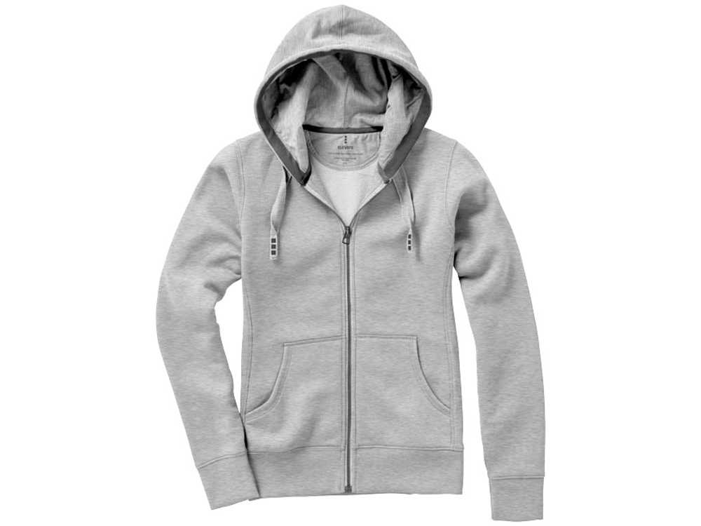 Толстовка Arora женская с капюшоном, серый меланж-3