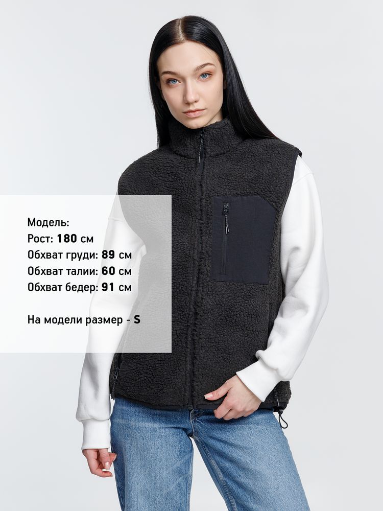 Жилет унисекс Fury BW, темно-серый (графит)-4