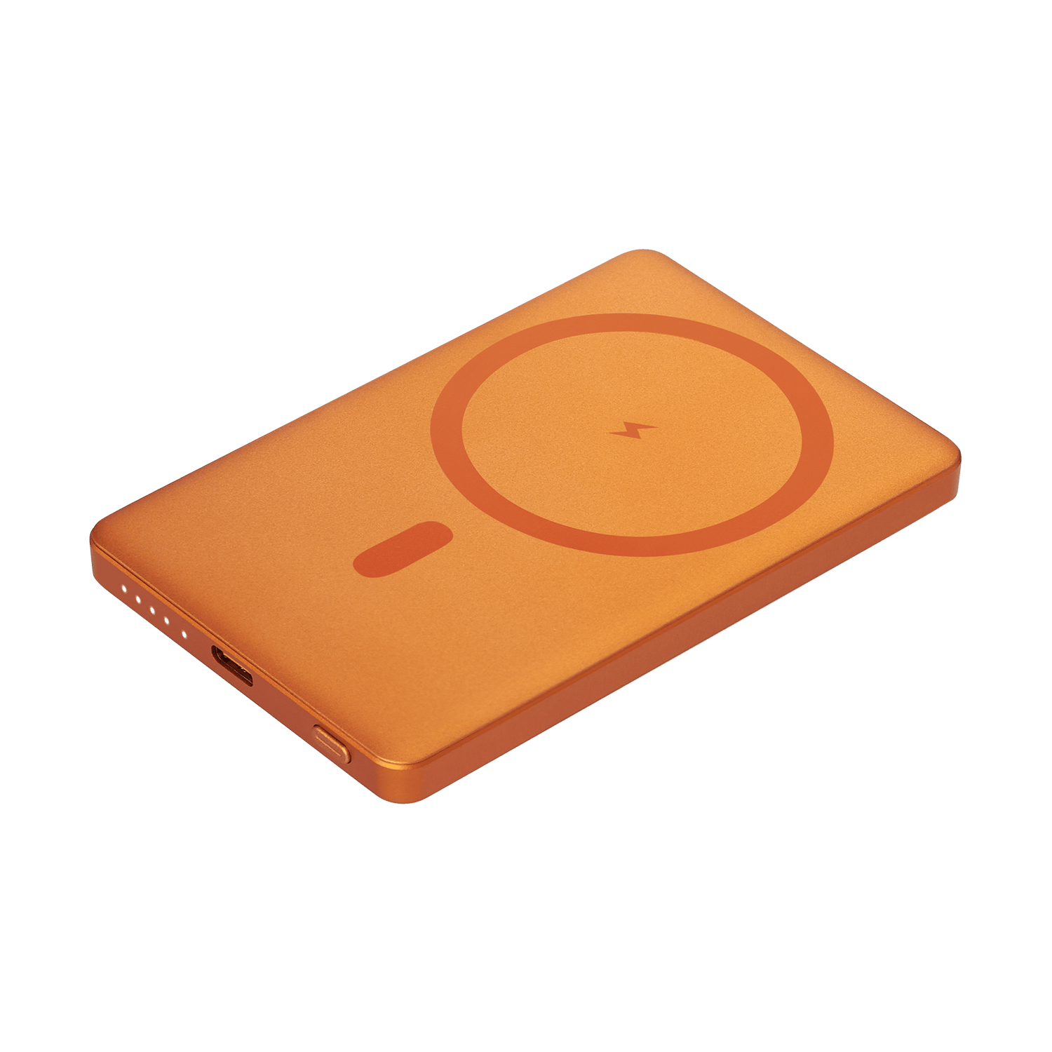 Внешний аккумулятор Atlantis PD 5000mAh с функцией беспроводной зарядки 15W, оранжевый-0