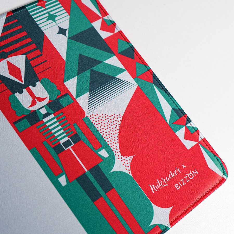 Коврик для мыши GLIDE M, 35*25*0,3см, прошитый край, белый, белый-3