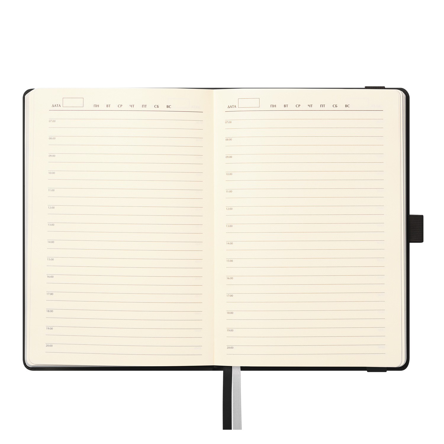 Ежедневник Galaxy недатированный, жесткая обложка, срез голограф. фольга, черный-2