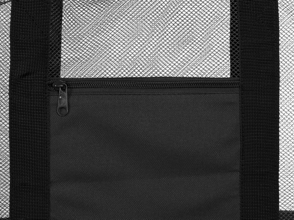 Сумка для шопинга и пляжа Coolmesh с изотермическим отделением внизу, черный-5