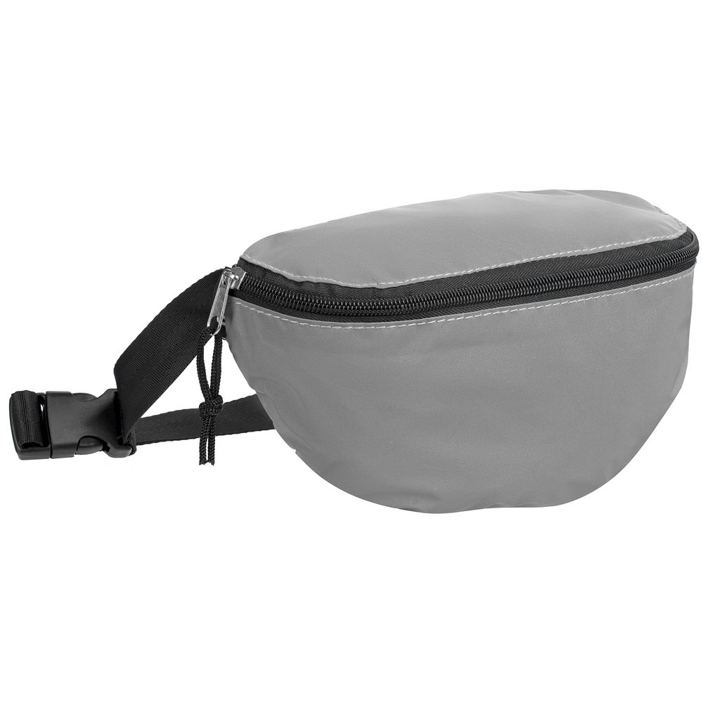 Поясная сумка Manifest из светоотражающей ткани, серая-0