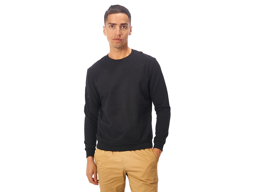 Свитшот Motion унисекс с начесом, черный-1