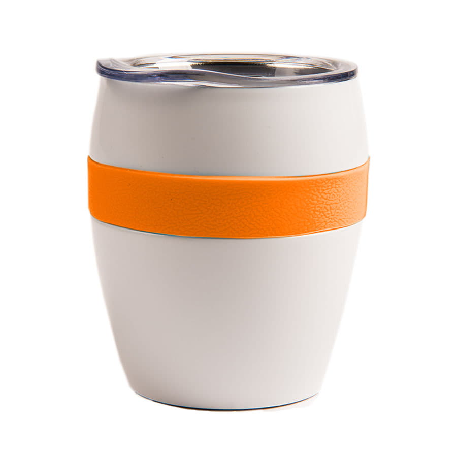 Термокружка LINE, белый, оранжевый-5