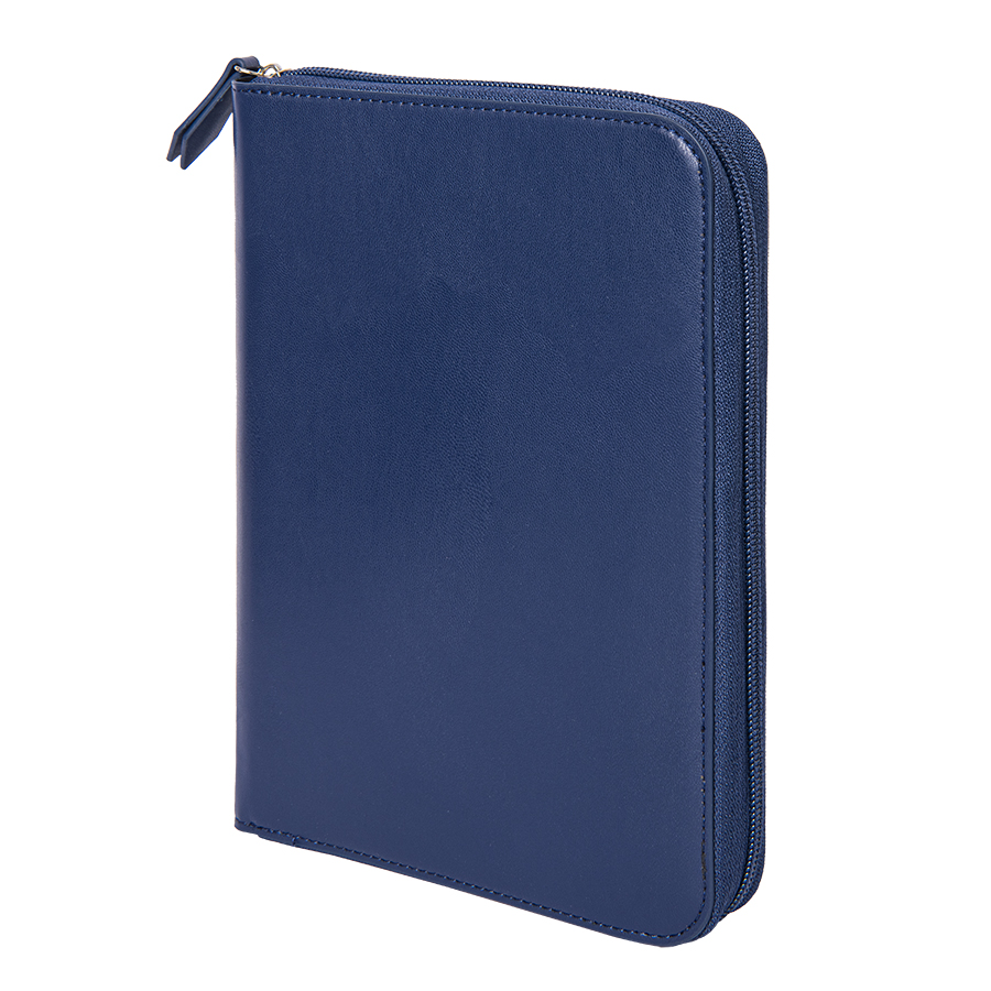 Ежедневник недатированный Chief , A5, на молнии, темно-синий, кремовый блок, подарочная коробка, темно-синий-0