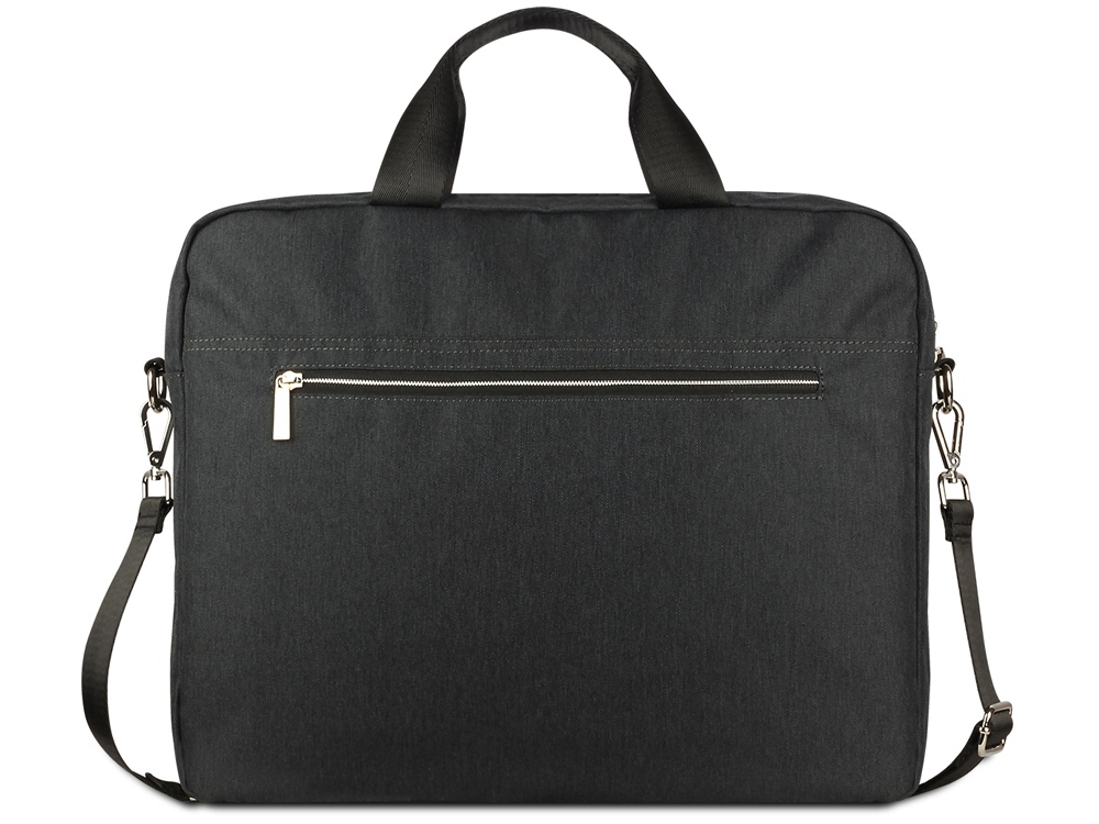 Портфель мужской BUGATTI Sera, антрацитовый, полиэстер, 40х11х34 см-4