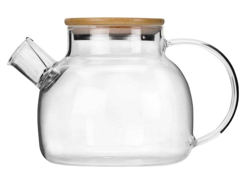 Стеклянный заварочный чайник Sencha с бамбуковой крышкой-2