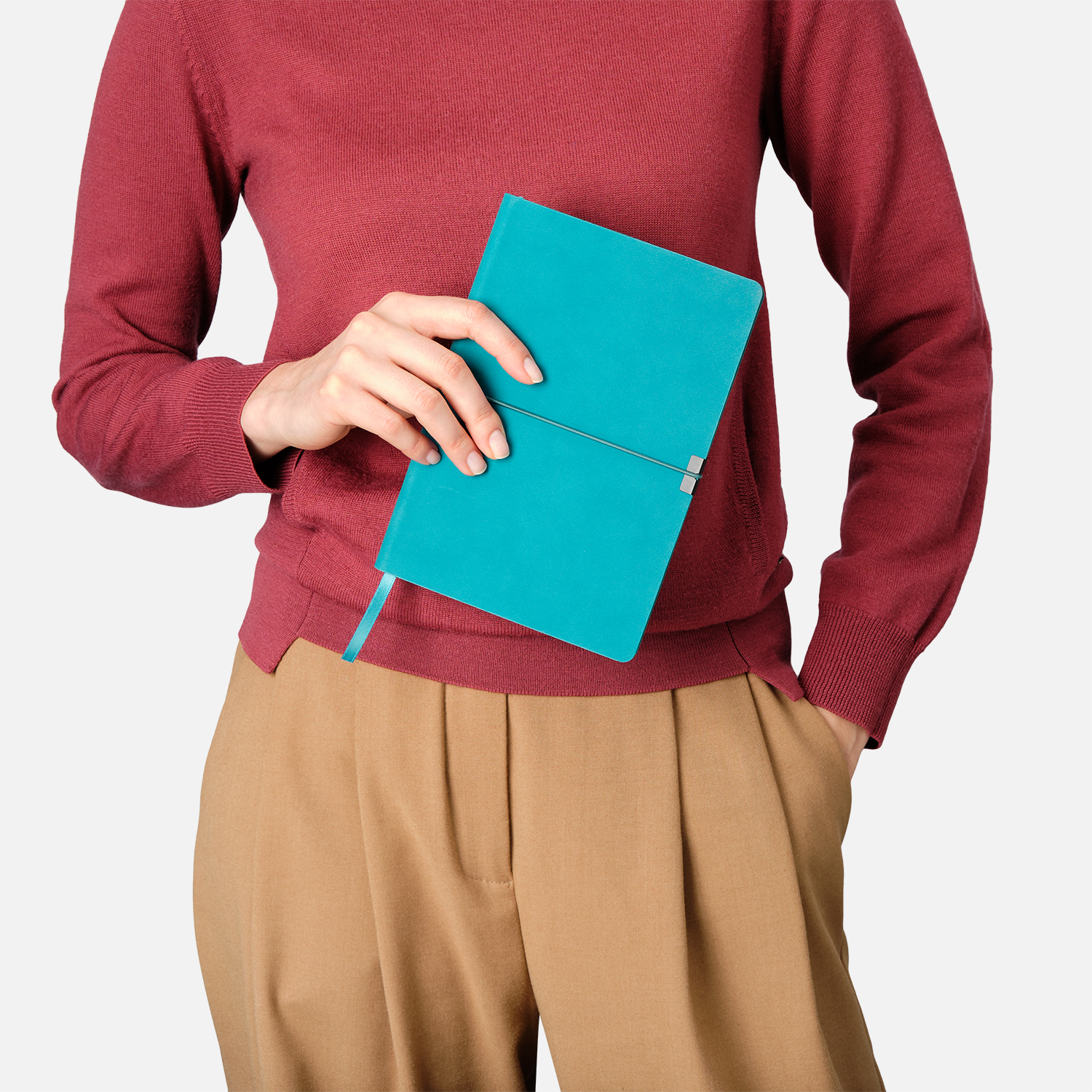 Ежедневник Ин Велюр (In Velour) недатированный, бирюзовый-11