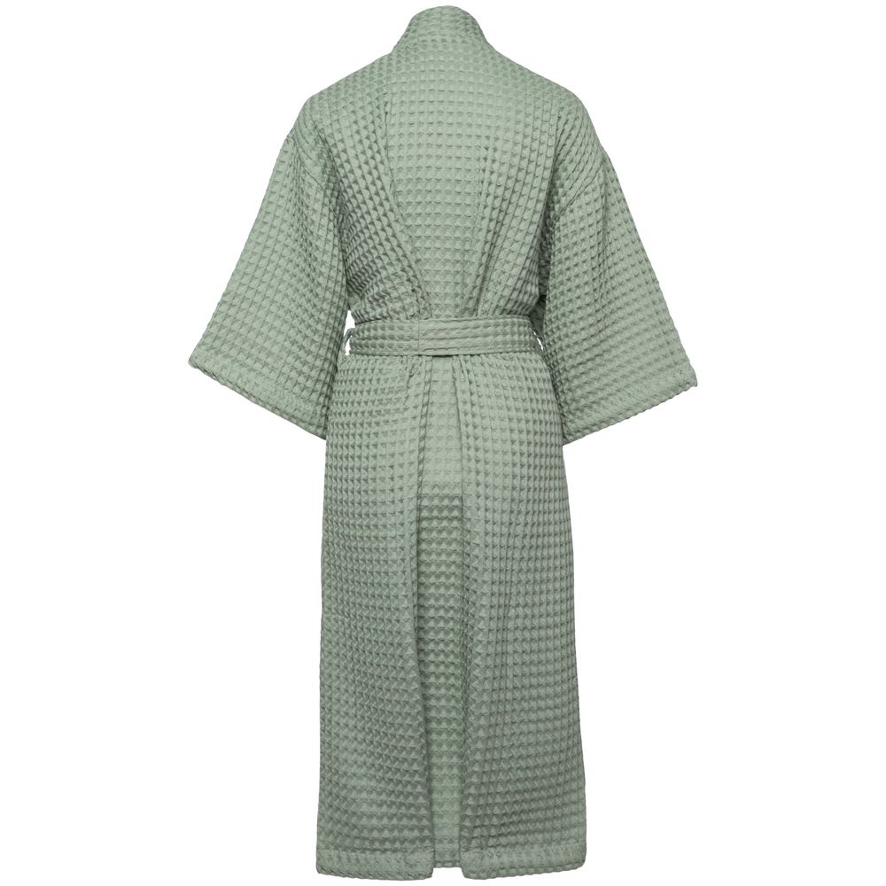 Халат вафельный женский Boho Kimono, зеленая мята-2