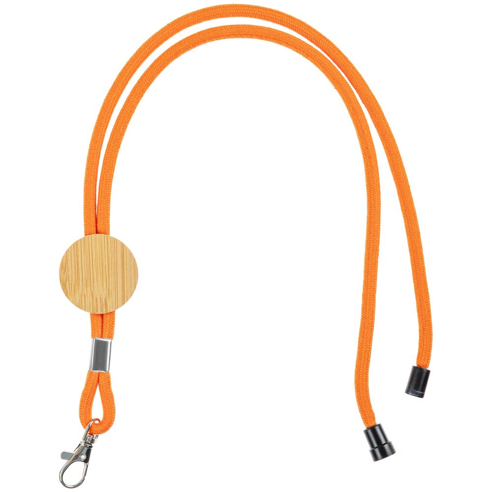 Шнурок для бейджа Tube Wood, оранжевый-0