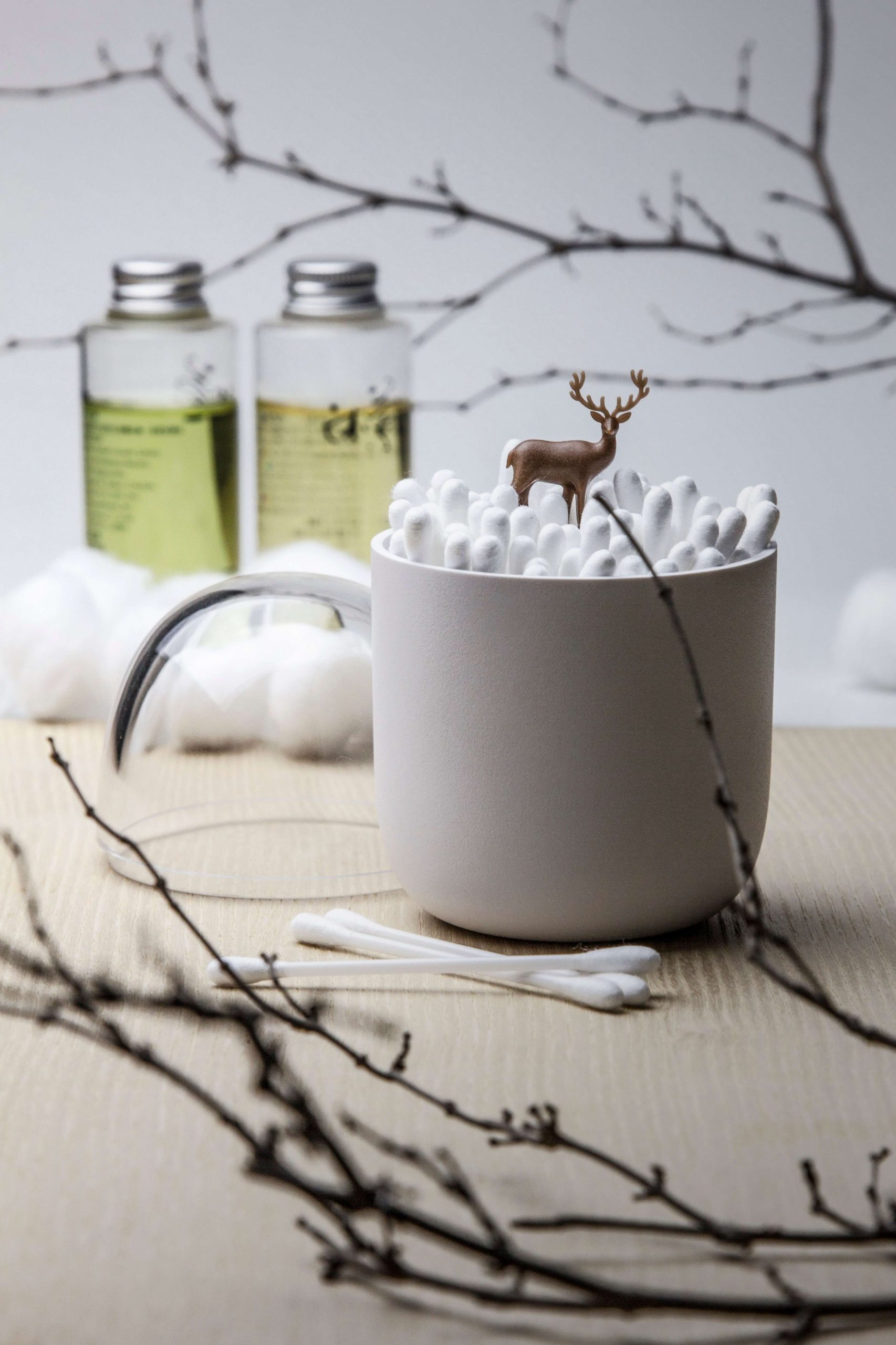 Контейнер для ватных палочек Deeryard, Белый-2