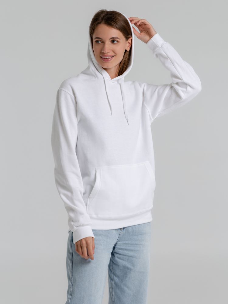 Толстовка с капюшоном Snake II белая-5