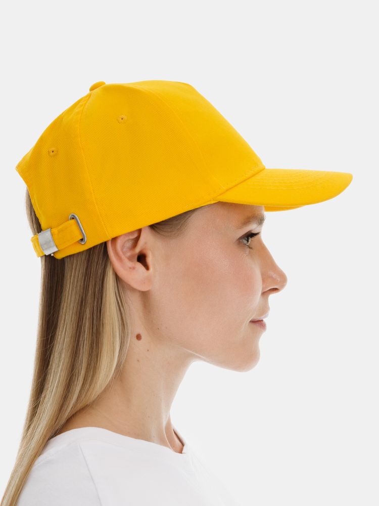 Бейсболка Long Beach, желтая-4