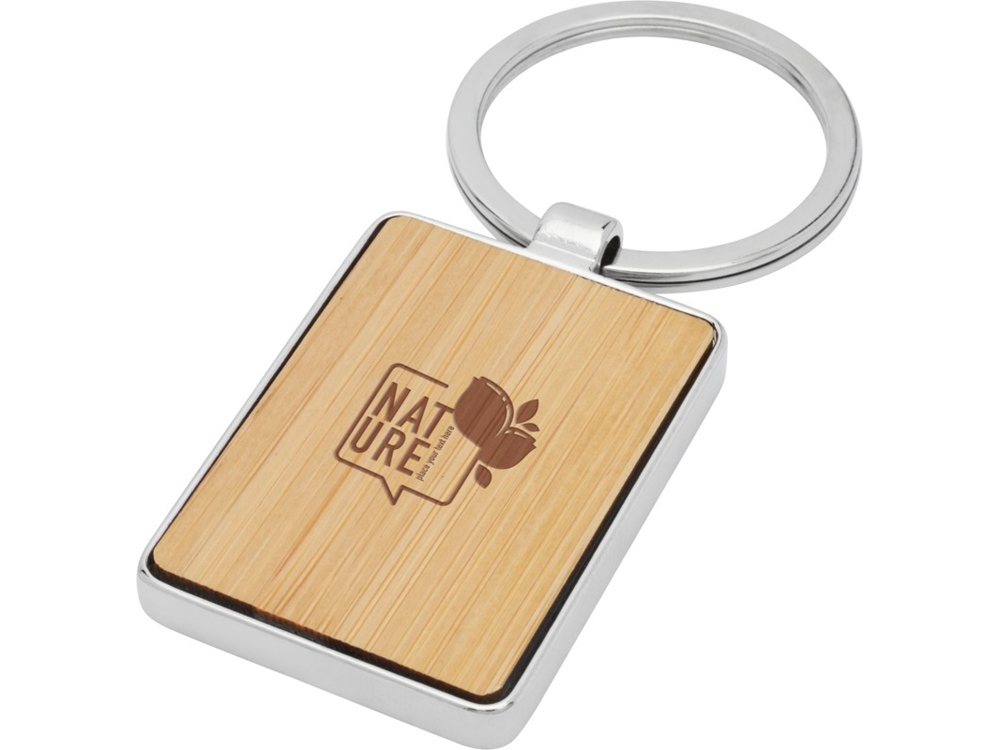 Прямоугольный брелок Neta из бамбука, дерево-4
