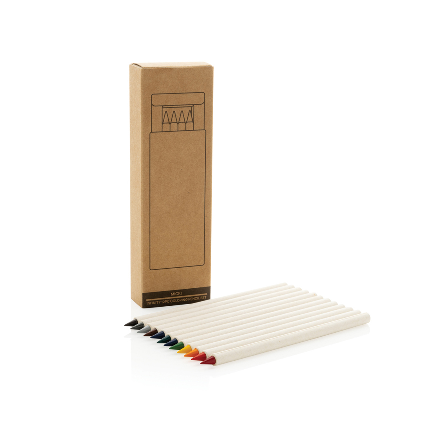 Набор вечных цветных карандашей Micki Infinity GRS, 12 шт-3
